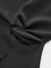 Asimetrik Kenar Dönüş Detaylı Kolsuz Üst