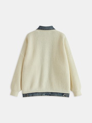 İki Parçalı Kot Panelli Hırka