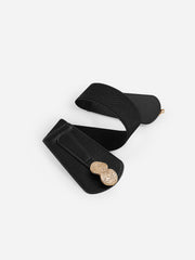 Altın Madalyonlu Aksanlı Elastik Geniş Bel Kemeri