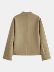 Asimetrik Düğmeli Kaban