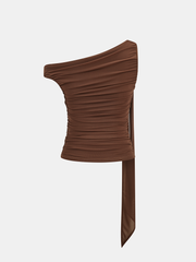 Metalik dekorlu volanlı askılı üst