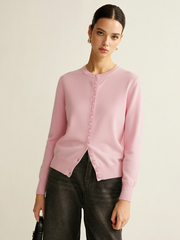 Ön Düğmeli Triko Hırka