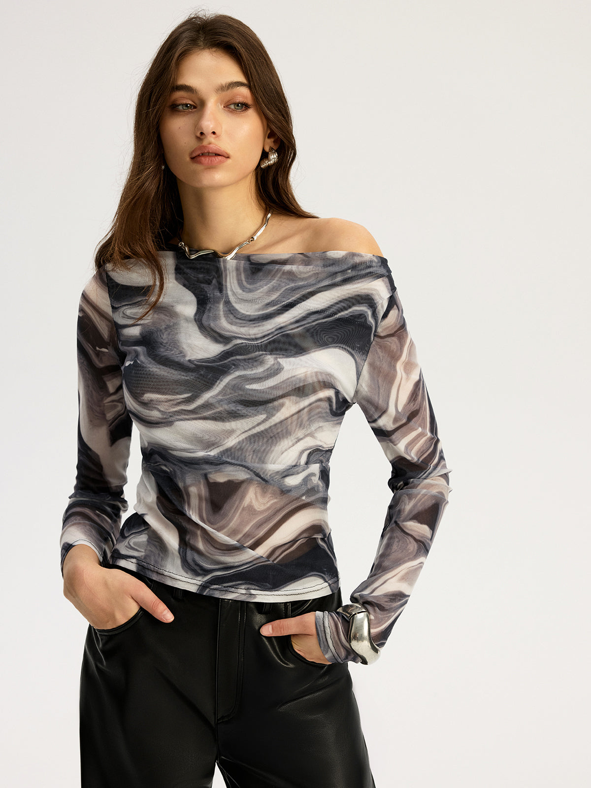 Fırtınalı Omuz Açık Üst