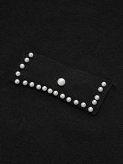 İnci Kenarlı Örgü Elbise