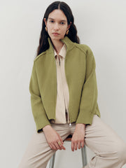 Kapüşonlu Fermuarlı Triko Hırka