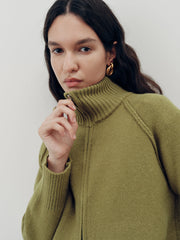 Kapüşonlu Fermuarlı Triko Hırka