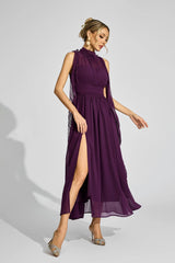 Anouk Mor Halter Yaka Uzun Elbise
